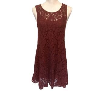 Free People Red lace dress Small